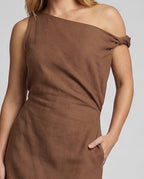 Women’s Off-Shoulder Maxi Dress with Draping